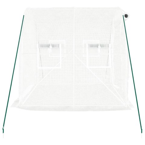 Szklarnia ze stalową ramą, biała, 4 m², 2x2x2 m Szklarnia ze stalową ramą, biała, 4 m², 2x2x2 m