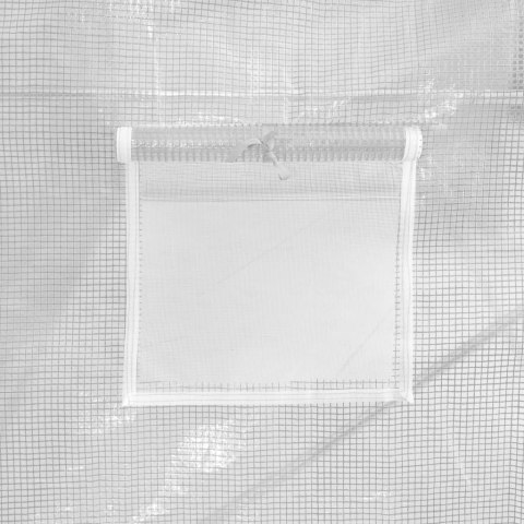 Szklarnia ze stalową ramą, biała, 4 m², 2x2x2 m Szklarnia ze stalową ramą, biała, 4 m², 2x2x2 m