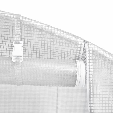 Szklarnia ze stalową ramą, biała, 4 m², 2x2x2 m Szklarnia ze stalową ramą, biała, 4 m², 2x2x2 m