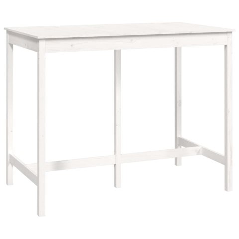 Stolik barowy, biały, 140x80x110 cm, lite drewno sosnowe Stolik barowy, biały, 140x80x110 cm, lite drewno sosnowe