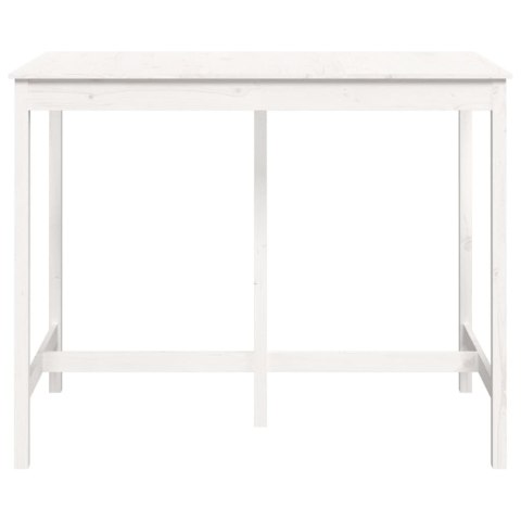 Stolik barowy, biały, 140x80x110 cm, lite drewno sosnowe Stolik barowy, biały, 140x80x110 cm, lite drewno sosnowe