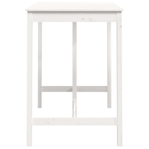 Stolik barowy, biały, 140x80x110 cm, lite drewno sosnowe Stolik barowy, biały, 140x80x110 cm, lite drewno sosnowe