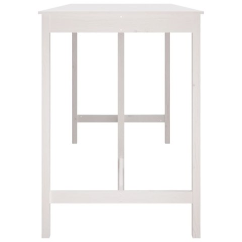 Stolik barowy, biały, 180x80x110 cm, lite drewno sosnowe Stolik barowy, biały, 180x80x110 cm, lite drewno sosnowe