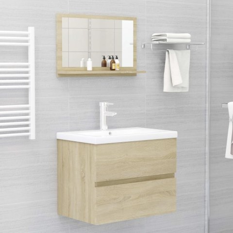 Lustro łazienkowe, dąb sonoma, 60x10,5x37 cm, płyta wiórowa Lustro łazienkowe, dąb sonoma, 60x10,5x37 cm, płyta wiórowa