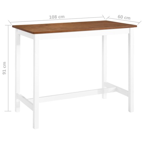 Stolik barowy z drewna, 108 x 60 x 91 cm Stolik barowy z drewna, 108 x 60 x 91 cm