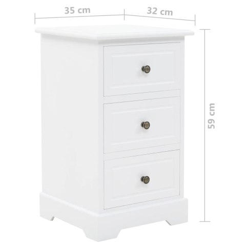 Szafka nocna, płyta MDF i drewno sosnowe, 35 x 32 x 59 cm Szafka nocna, płyta MDF i drewno sosnowe, 35 x 32 x 59 cm
