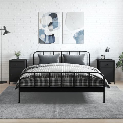 Szafki nocne, 2 szt., czarne, 40x42x60 cm Szafki nocne, 2 szt., czarne, 40x42x60 cm