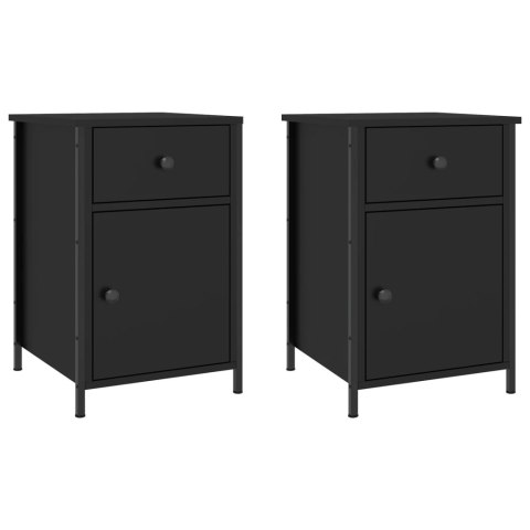 Szafki nocne, 2 szt., czarne, 40x42x60 cm Szafki nocne, 2 szt., czarne, 40x42x60 cm