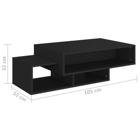 Stolik kawowy, czarny, 105x55x32 cm, płyta wiórowa Stolik kawowy, czarny, 105x55x32 cm, płyta wiórowa