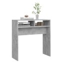 Stolik konsolowy, szarość betonu, 78x30x80 cm, płyta wiórowa