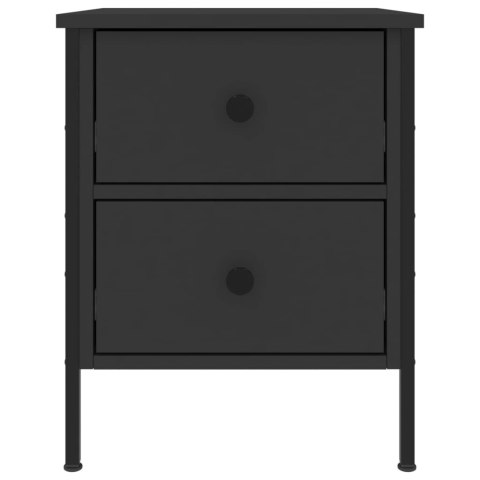 Szafki nocne, 2 szt., czarne, 40x42x50 cm, materiał drewnopochodny Szafki nocne, 2 szt., czarne, 40x42x50 cm, materiał drewnopochodny