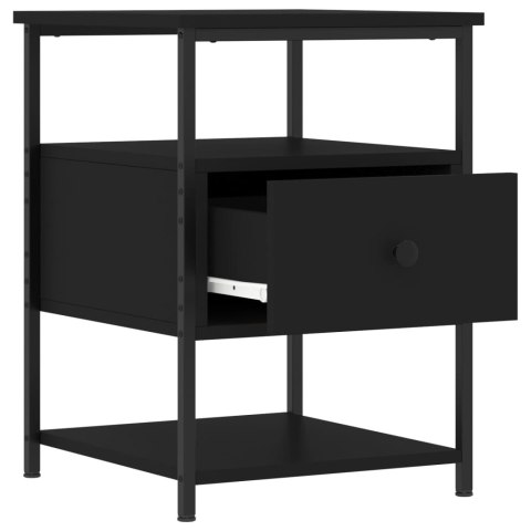 Szafki nocne, 2 szt., czarne, 40x42x56 cm Szafki nocne, 2 szt., czarne, 40x42x56 cm
