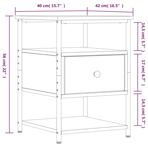 Szafki nocne, 2 szt., czarne, 40x42x56 cm Szafki nocne, 2 szt., czarne, 40x42x56 cm