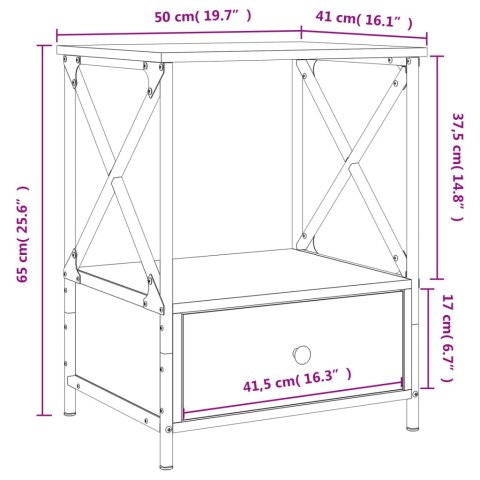 Stoliki nocne, 2 szt., czarne, 50x41x65 cm Stoliki nocne, 2 szt., czarne, 50x41x65 cm