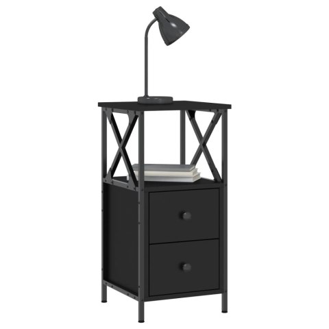 Szafki nocne, 2 szt., czarne, 34x35,5x70 cm Szafki nocne, 2 szt., czarne, 34x35,5x70 cm