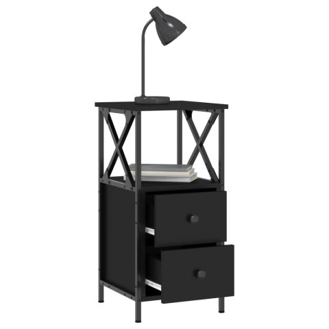 Szafki nocne, 2 szt., czarne, 34x35,5x70 cm Szafki nocne, 2 szt., czarne, 34x35,5x70 cm