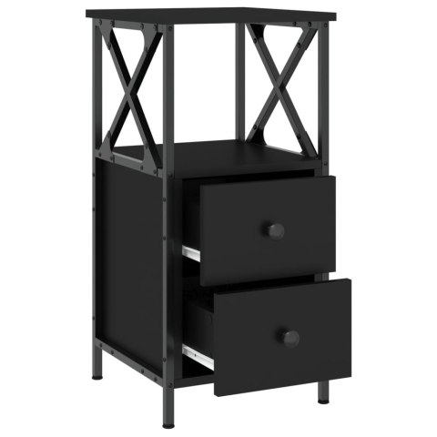 Szafki nocne, 2 szt., czarne, 34x35,5x70 cm Szafki nocne, 2 szt., czarne, 34x35,5x70 cm