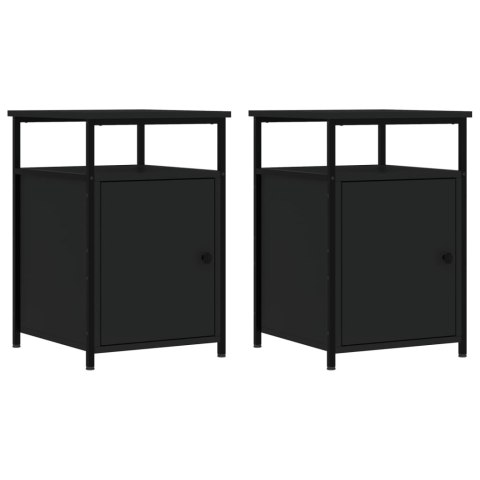 Szafki nocne, 2 szt., czarne, 40x42x60 cm Szafki nocne, 2 szt., czarne, 40x42x60 cm