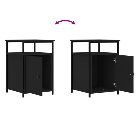 Szafki nocne, 2 szt., czarne, 40x42x60 cm Szafki nocne, 2 szt., czarne, 40x42x60 cm