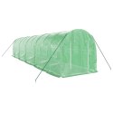  Szklarnia ze stalową ramą, zielona, 20 m², 10x2x2 m
