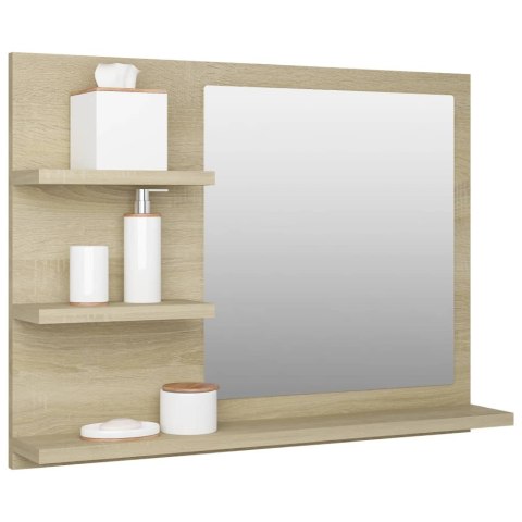 Lustro łazienkowe, dąb sonoma, 60x10,5x45 cm, płyta wiórowa Lustro łazienkowe, dąb sonoma, 60x10,5x45 cm, płyta wiórowa
