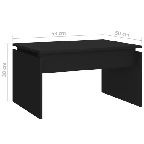 Stolik kawowy, czarny, 68x50x38 cm, płyta wiórowa Stolik kawowy, czarny, 68x50x38 cm, płyta wiórowa