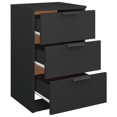 Szafki nocne, 2 szt., czarne, 40x36x65 cm Szafki nocne, 2 szt., czarne, 40x36x65 cm