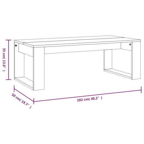 Stolik kawowy, brązowy dąb 102x50x35 cm materiał drewnopochodny Stolik kawowy, brązowy dąb 102x50x35 cm materiał drewnopochodny