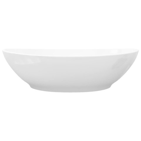 Luksusowa ceramiczna umywalka, owalna, biała, 40 x 33 cm Luksusowa ceramiczna umywalka, owalna, biała, 40 x 33 cm