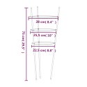  Podpórki dla roślin, z 3 obręczami, 5 szt, zielone, 75 cm, stal