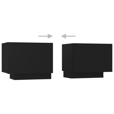 Szafka nocna, czarna, 100x35x40 cm, płyta wiórowa Szafka nocna, czarna, 100x35x40 cm, płyta wiórowa