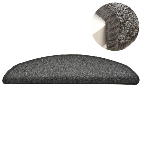 Nakładki na schody, 15 szt., 56 x 17 x 3 cm, ciemnoszare Nakładki na schody, 15 szt., 56 x 17 x 3 cm, ciemnoszare