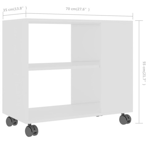 Stolik boczny, biały, 70x35x55 cm, materiał drewnopochodny Stolik boczny, biały, 70x35x55 cm, materiał drewnopochodny