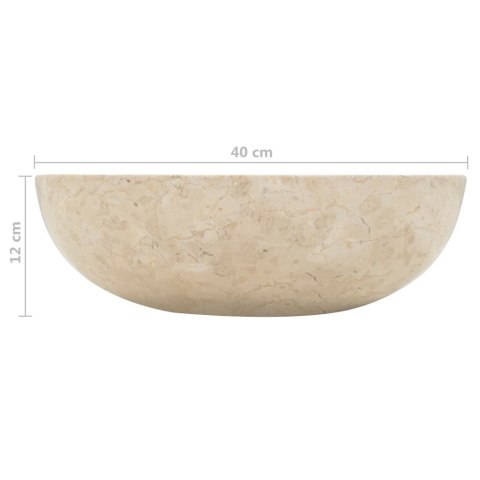 Umywalka, 40 x 12 cm, marmurowa, kremowa Umywalka, 40 x 12 cm, marmurowa, kremowa