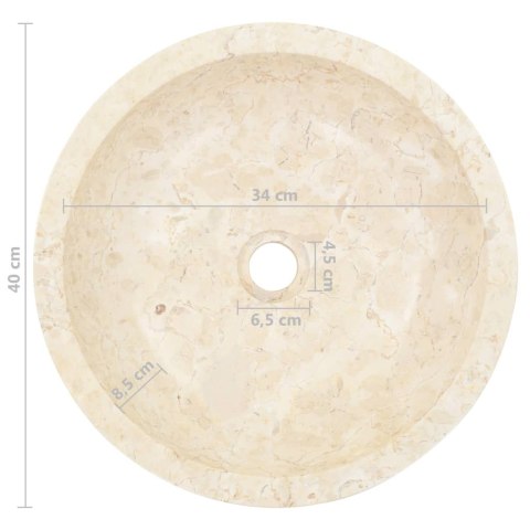 Umywalka, 40 x 12 cm, marmurowa, kremowa Umywalka, 40 x 12 cm, marmurowa, kremowa
