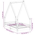 VidaXL Rama łóżka dziecięcego, biała, 70x140 cm, drewno sosnowe