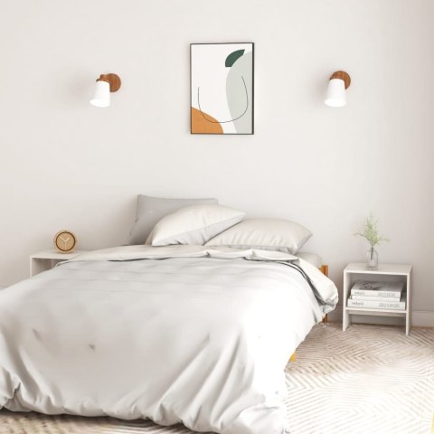 Szafka nocna, biała, 40x30,5x40 cm, drewno sosnowe Szafka nocna, biała, 40x30,5x40 cm, drewno sosnowe