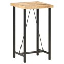  Stolik barowy, 60x60x107 cm, surowe drewno mango