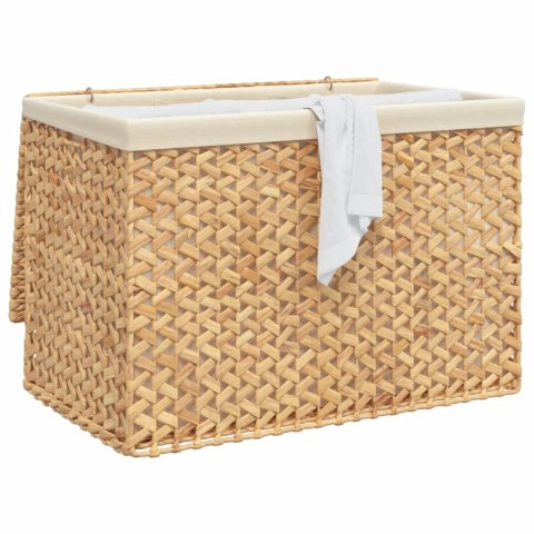 Kosz na pranie z 3 przegrodami, 75x42,5x52 cm, hiacynt wodny Kosz na pranie z 3 przegrodami, 75x42,5x52 cm, hiacynt wodny