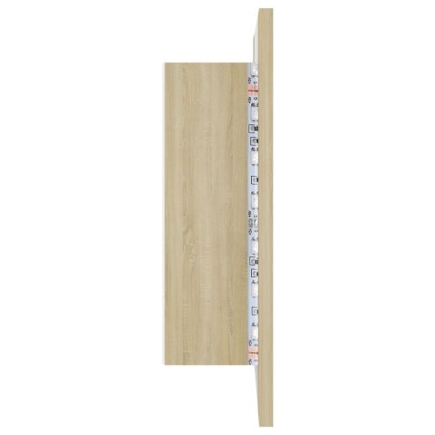 Szafka łazienkowa z lustrem i LED, dąb sonoma, 40x12x45, akryl Szafka łazienkowa z lustrem i LED, dąb sonoma, 40x12x45, akryl
