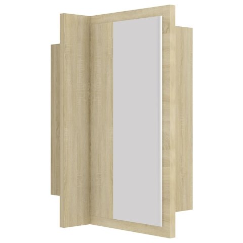 Szafka łazienkowa z lustrem i LED, dąb sonoma, 40x12x45, akryl Szafka łazienkowa z lustrem i LED, dąb sonoma, 40x12x45, akryl