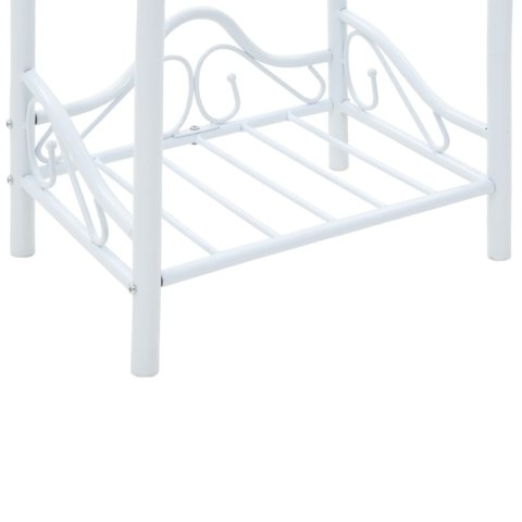 Stoliki nocne, 2 szt., stal i hartowane szkło, 45x30,5x60 cm Stoliki nocne, 2 szt., stal i hartowane szkło, 45x30,5x60 cm