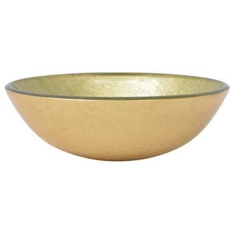 Umywalka z hartowanego szkła 42 cm, kolor złota Umywalka z hartowanego szkła 42 cm, kolor złota