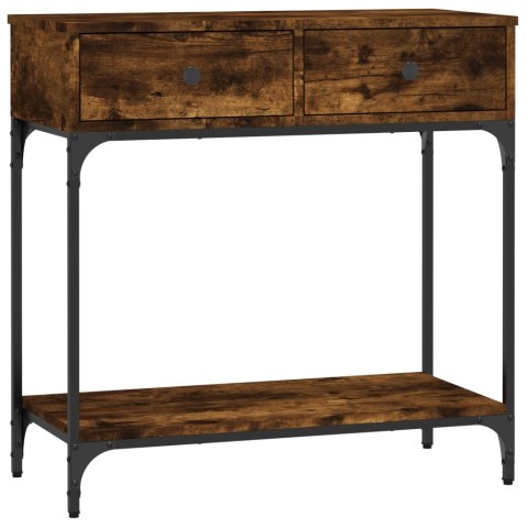 Stolik konsolowy, przydymiony dąb, 75x34,5x75 cm Stolik konsolowy, przydymiony dąb, 75x34,5x75 cm