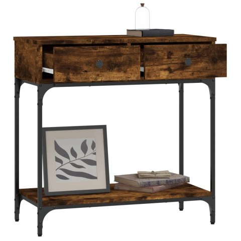 Stolik konsolowy, przydymiony dąb, 75x34,5x75 cm Stolik konsolowy, przydymiony dąb, 75x34,5x75 cm