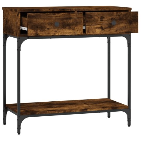 Stolik konsolowy, przydymiony dąb, 75x34,5x75 cm Stolik konsolowy, przydymiony dąb, 75x34,5x75 cm