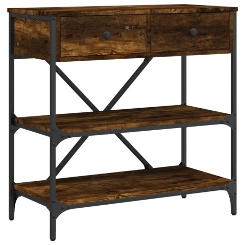 Stolik konsolowy, przydymiony dąb, 75x34,5x75 cm Stolik konsolowy, przydymiony dąb, 75x34,5x75 cm