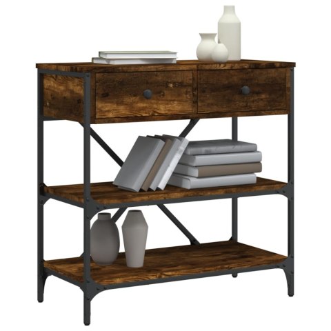 Stolik konsolowy, przydymiony dąb, 75x34,5x75 cm Stolik konsolowy, przydymiony dąb, 75x34,5x75 cm