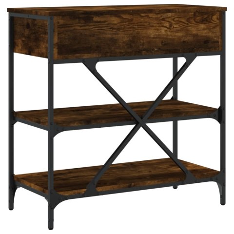 Stolik konsolowy, przydymiony dąb, 75x34,5x75 cm Stolik konsolowy, przydymiony dąb, 75x34,5x75 cm
