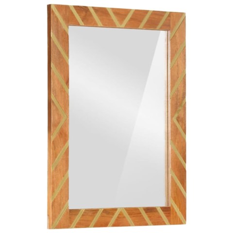 Lustro łazienkowe, 50x70x3 cm, lite drewno mango i szkło Lustro łazienkowe, 50x70x3 cm, lite drewno mango i szkło